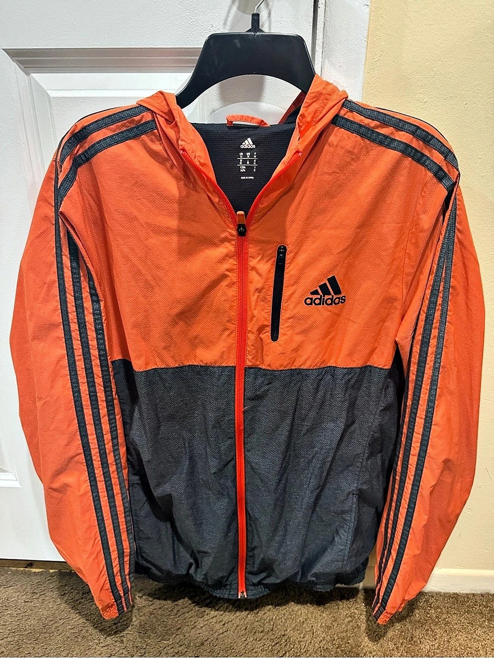 adidas Color Block Windbreaker Size Medium